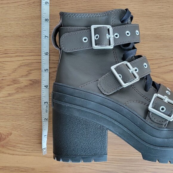 ⭐Converse Chuck 70 De Luxe Heel Leather Buckles Sz 5 Men's Boots Brown A12209C⭐ - Picture 6 of 9